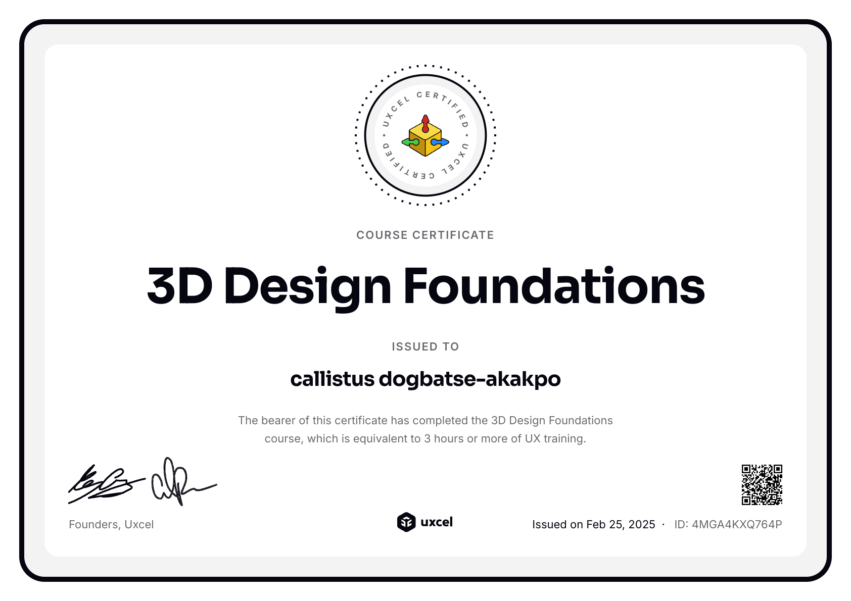 callistus dogbatse-akakpo's certificate